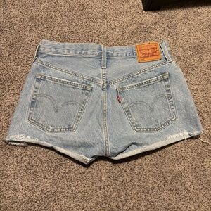 Levi's Blue Jean Shorts High-Waisted Cut-Off Style